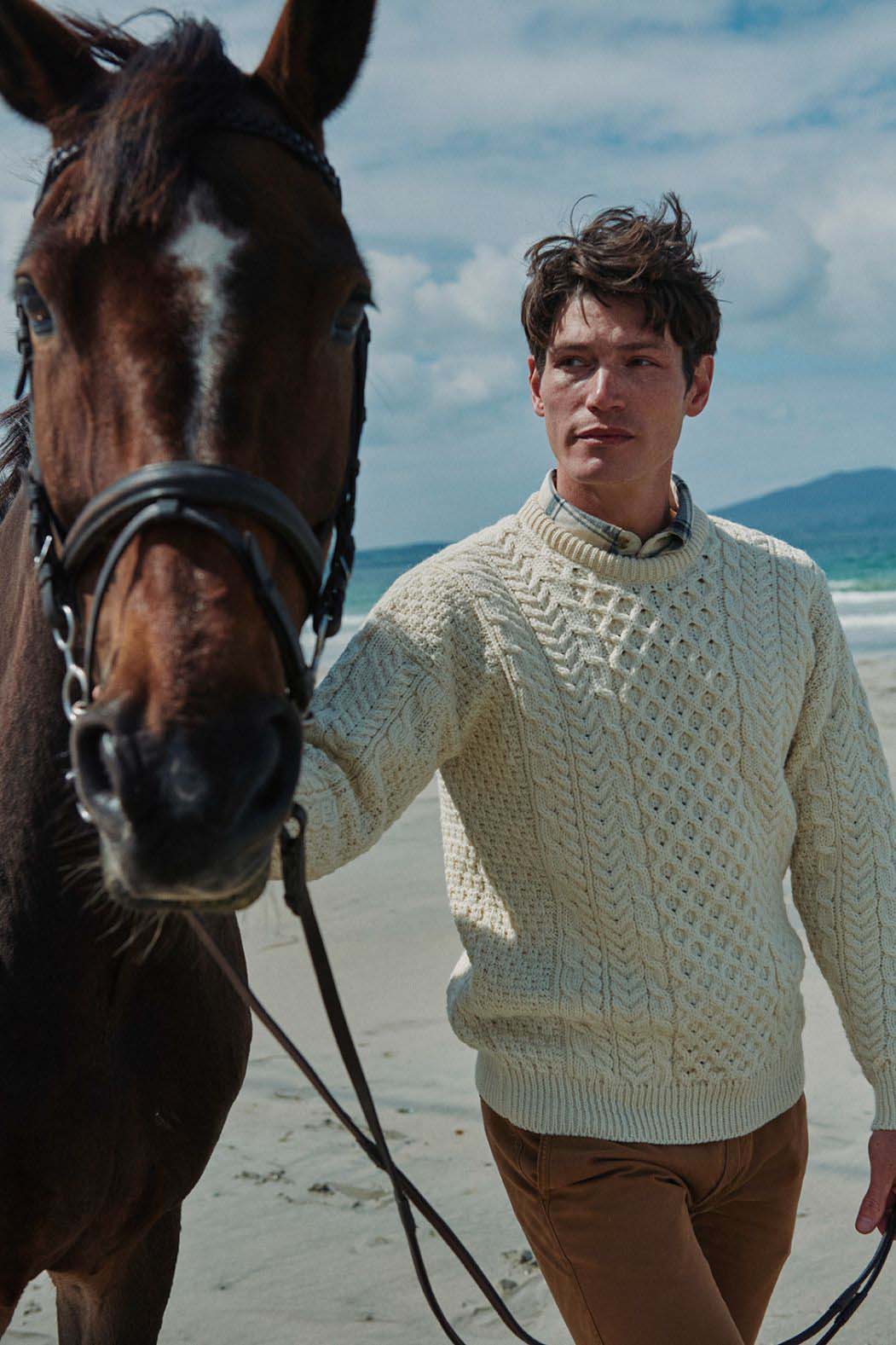 ニット/セーター Ameri VINTAGE ACORN TURTLE LOOSE KNIT Ameri（アメリ）の「PLAID SHEER TURTLE KNIT（ニット/セーター）」 - WEAR